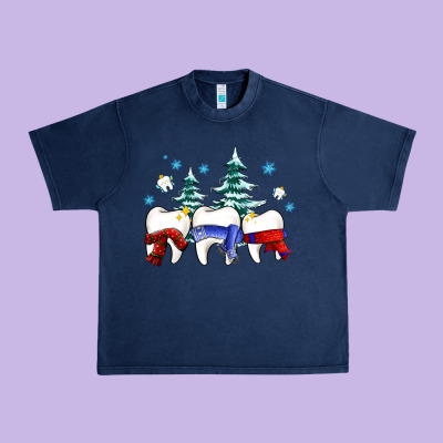 Dental Christmas Tree Teeth And Winter Ado Urban Heavy Tee Designed By Oliviacreatesart