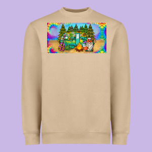 Hippie Soul License Plate Heavyweight Sweatshirt Designed By Barkaloodesign