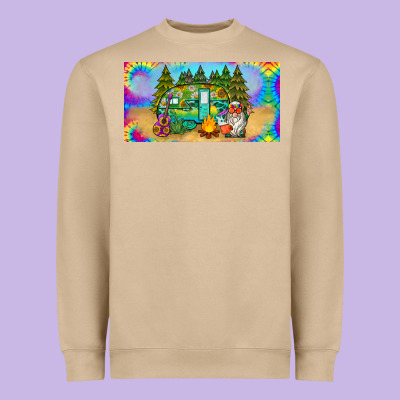 Hippie Soul License Plate Heavyweight Sweatshirt Designed By Barkaloodesign