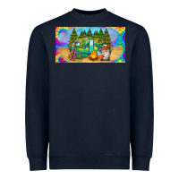 Navy hippie soul license plate Heavyweight Sweatshirt - BarkalooDesign