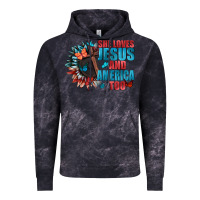 Cloud Black She love Jesus and America too Vintage Hoodie - FaDigitalArtStudio