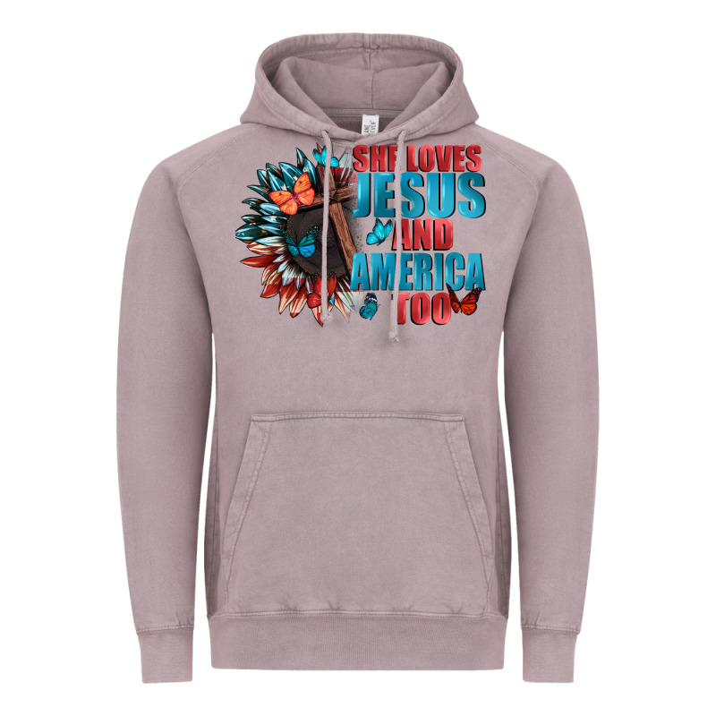 She Love Jesus And America Too Vintage Hoodie by FaDigitalArtStudio | Teevron