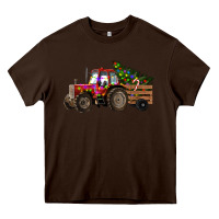 Chocolate Brown christmas farm Heavy Core Tee - RanaPortraitStore