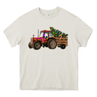 Cream christmas farm Heavy Core Tee - RanaPortraitStore