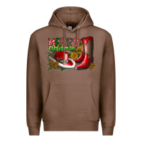 Chestnut cowboy merry christmas Premium Hoodie - CowhideDigitalArt
