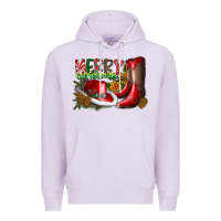 Lilac cowboy merry christmas Premium Hoodie - CowhideDigitalArt