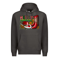 Smoke cowboy merry christmas Premium Hoodie - CowhideDigitalArt