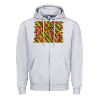 Heather Grey mardi gras crawfish background Zipper Hoodie - BarkalooDesign