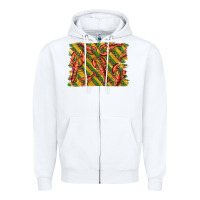 White mardi gras crawfish background Zipper Hoodie - BarkalooDesign