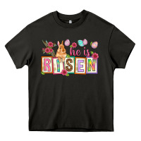 Asphalt He is risen Heavy Core Tee - NancyCooperArtShop