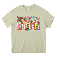 Mossy He is risen Heavy Core Tee - NancyCooperArtShop
