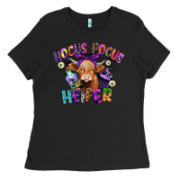 Black hocus pocus heifer Ladies Tee - CowGirlArtShop
