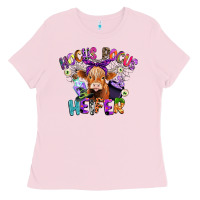 Bubblegum Pink hocus pocus heifer Ladies Tee - CowGirlArtShop