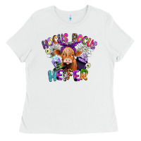 White hocus pocus heifer Ladies Tee - CowGirlArtShop