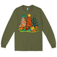 Army Green christmas basketball trees bbs Long Sleeve Tee - BundleAndBundleShop