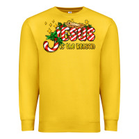 Lemon jesus is the reason with christmas candy ado Premium Sweatshirt - AdoDesignShop