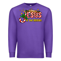 Jesus Is The Reason With Christmas Candy Ado Premium Sweatshirt | Teevron