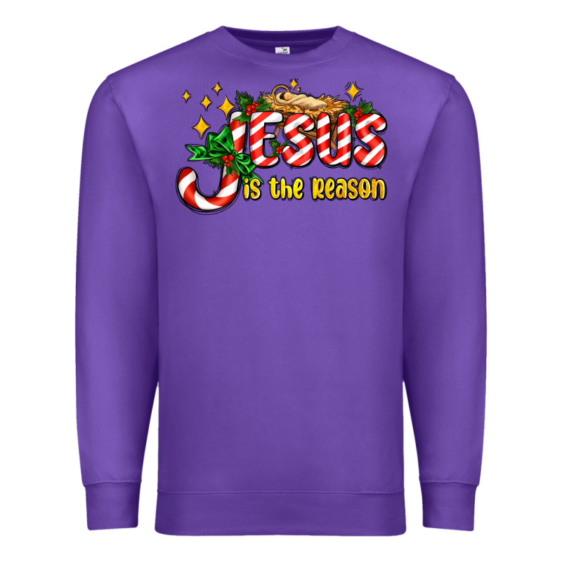 Jesus Is The Reason With Christmas Candy Ado Premium Sweatshirt by AdoDesignShop | Teevron