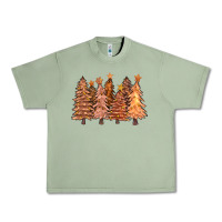 Oil Green melanin christmas trees with lights Urban Heavy Tee - FaDigitalArtStudio