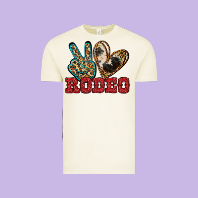 Peace Love Rodeo Vintage Tee Designed By Jasminsmagicworld