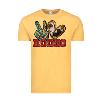 Vintage Mustard Peace Love Rodeo Vintage Tee - Jasminsmagicworld