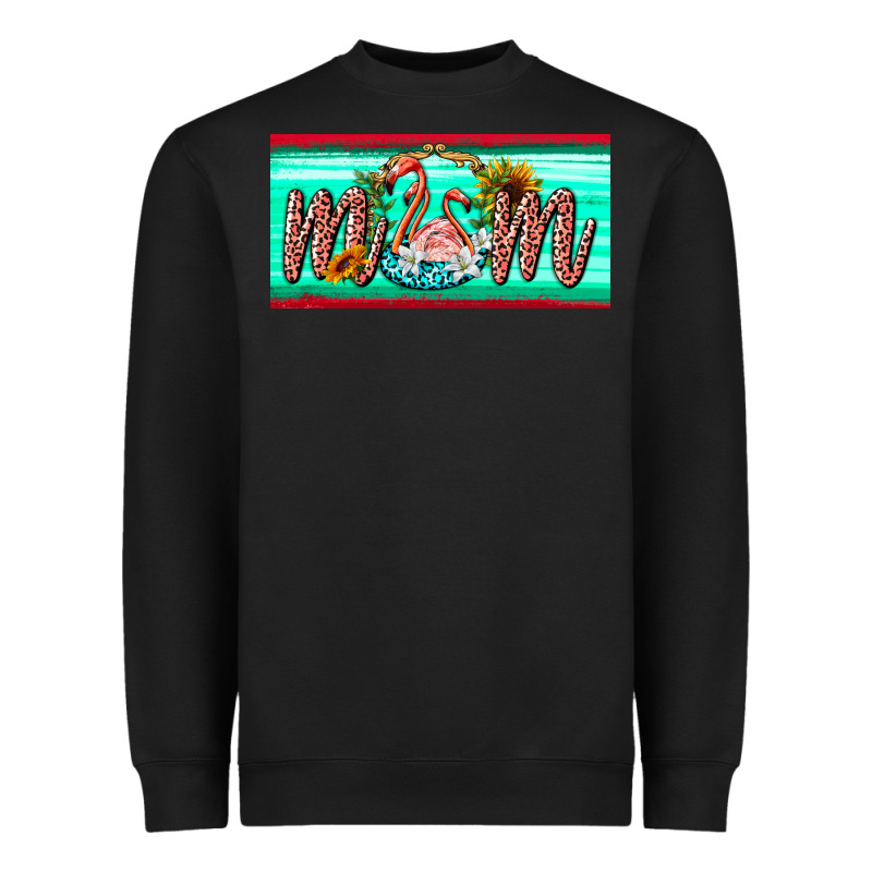 Flamingo Mom License Plate Heavyweight Sweatshirt by BarkalooDesign | Teevron