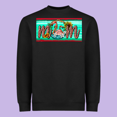 Flamingo Mom License Plate Heavyweight Sweatshirt Designed By Barkaloodesign