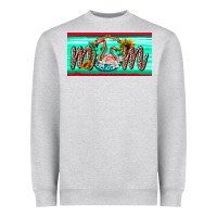 Heather Grey flamingo mom license plate Heavyweight Sweatshirt - BarkalooDesign