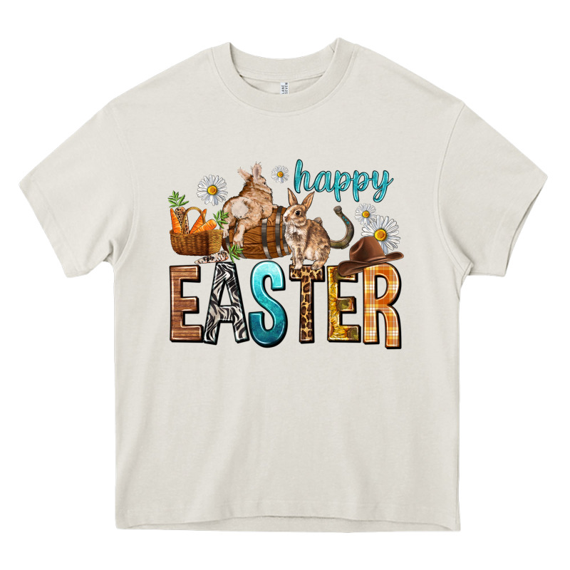 Happy Easter With Cowboy Heavy Core Tee by NancyCooperArtShop | Teevron