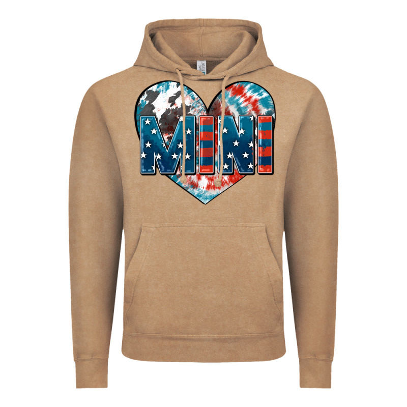 American Mini Heart 4th Of July Vintage Hoodie by FaDigitalArtStudio | Teevron