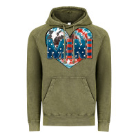 Vintage Olive American mini heart 4th of july Vintage Hoodie - FaDigitalArtStudio