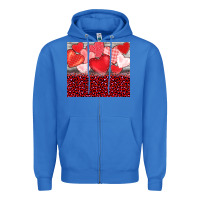 True Royal valentine's day red hearts red leopard Zipper Hoodie - BarkalooDesign