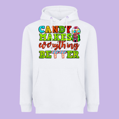 Candy Makes Everything Better Heavyweight Hoodie Designed By Adodesignshop