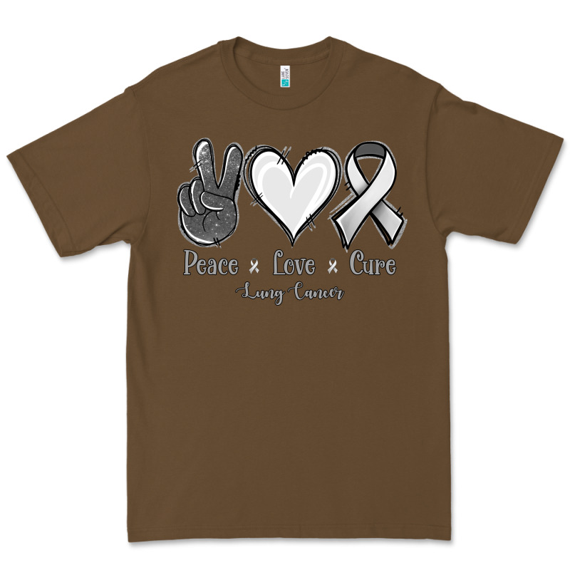 Peace Love Cure Lung Cancer Premium Tee by Jasminsmagicworld | Teevron