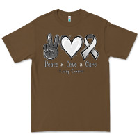 Cacao Peace Love Cure Lung Cancer Premium Tee - Jasminsmagicworld