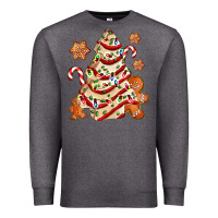 Charcoal Heather christmas tree cake and cookies ado Premium Sweatshirt - AdoDesignShop