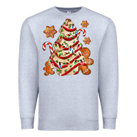 Heather Grey christmas tree cake and cookies ado Premium Sweatshirt - AdoDesignShop