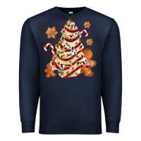 Navy christmas tree cake and cookies ado Premium Sweatshirt - AdoDesignShop
