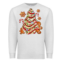 Oatmeal Heather christmas tree cake and cookies ado Premium Sweatshirt - AdoDesignShop