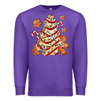 Purple christmas tree cake and cookies ado Premium Sweatshirt - AdoDesignShop