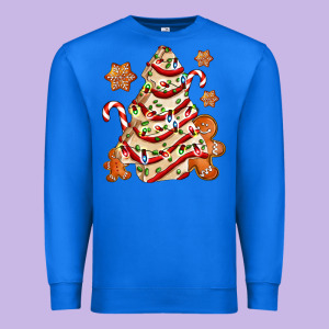 Christmas Tree Cake And Cookies Ado Premium Sweatshirt Designed By Adodesignshop