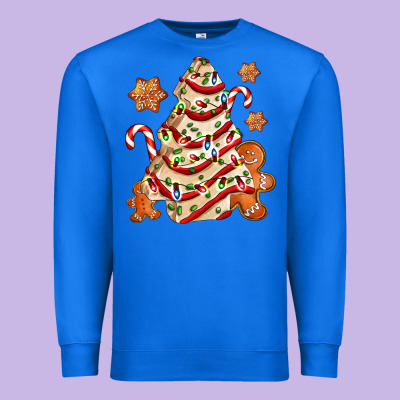 Christmas Tree Cake And Cookies Ado Premium Sweatshirt Designed By Adodesignshop