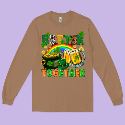 St. Patrick's Day Better Together Long Sleeve Tee Designed By Fadigitalartstudio