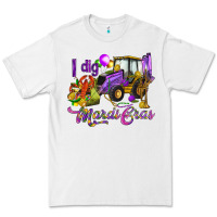 White I dig Mardi Gras Premium Tee - HowdyJamesFarm