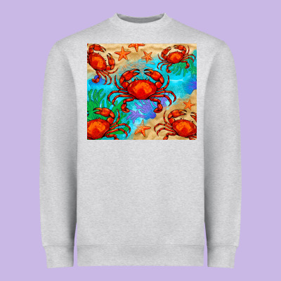 Crab Heavyweight Sweatshirt Designed By Barkaloodesign