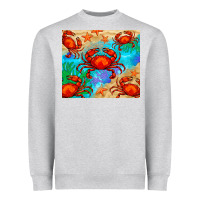 Heather Grey crab Heavyweight Sweatshirt - BarkalooDesign
