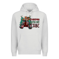 Dove Grey Christmas with tribe Premium Hoodie - CowhideDigitalArt