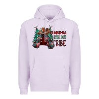 Lilac Christmas with tribe Premium Hoodie - CowhideDigitalArt