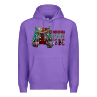 Purple Christmas with tribe Premium Hoodie - CowhideDigitalArt