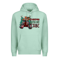 Seafoam Christmas with tribe Premium Hoodie - CowhideDigitalArt